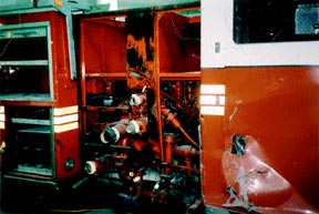 Damaged Fire Truck